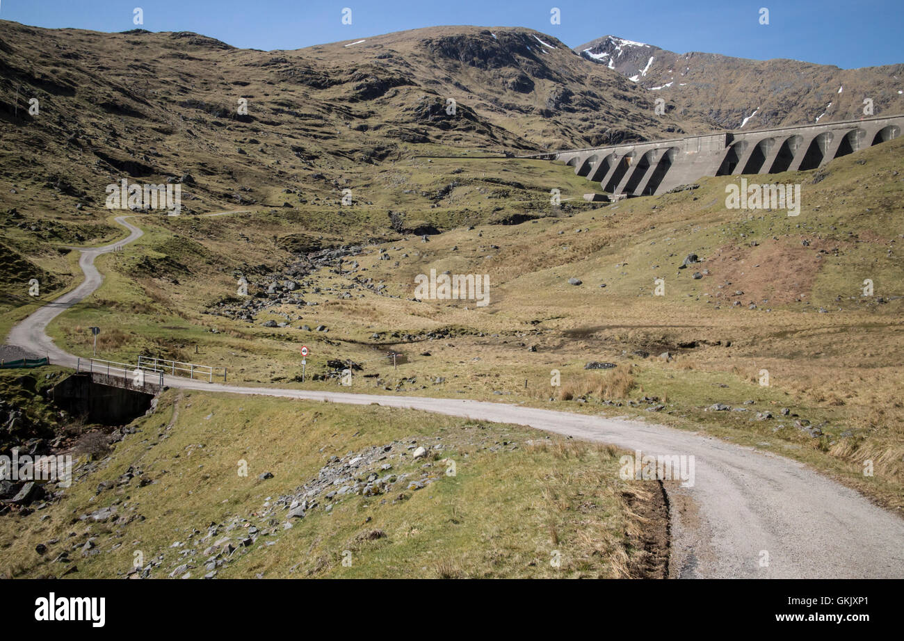 Cruachan Dam in the Highlands of Scotland. Stock Photo