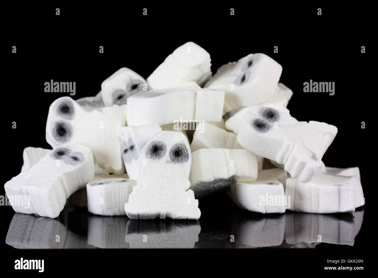 A pile of dead white ghosts Stock Photo