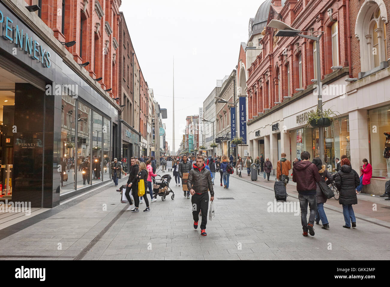 mary street and jervis shopping centre pedestrian shopping area dublin