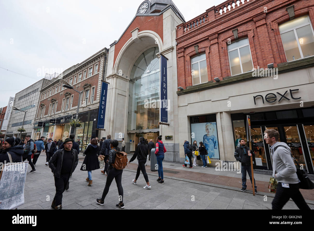 mary street and jervis shopping centre pedestrian shopping area dublin
