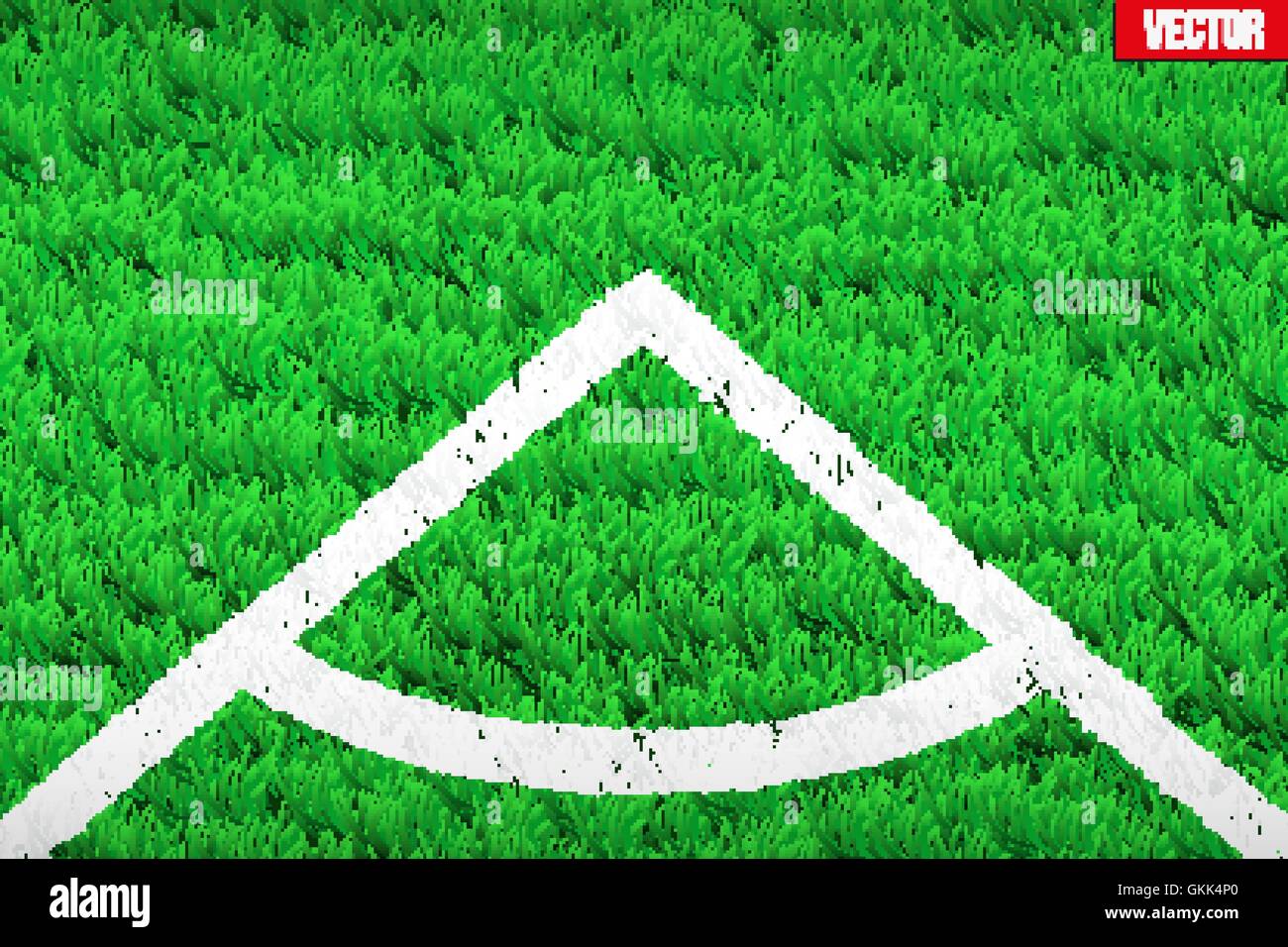 White angular lines on grass field Stock Vector Image & Art - Alamy