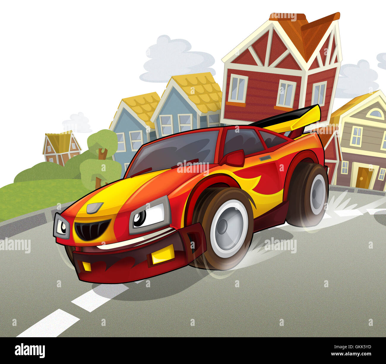 speeding sports car Stock Photo Alamy