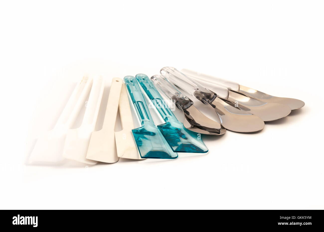 Set of spatula kitchen ware tool Stock Photo