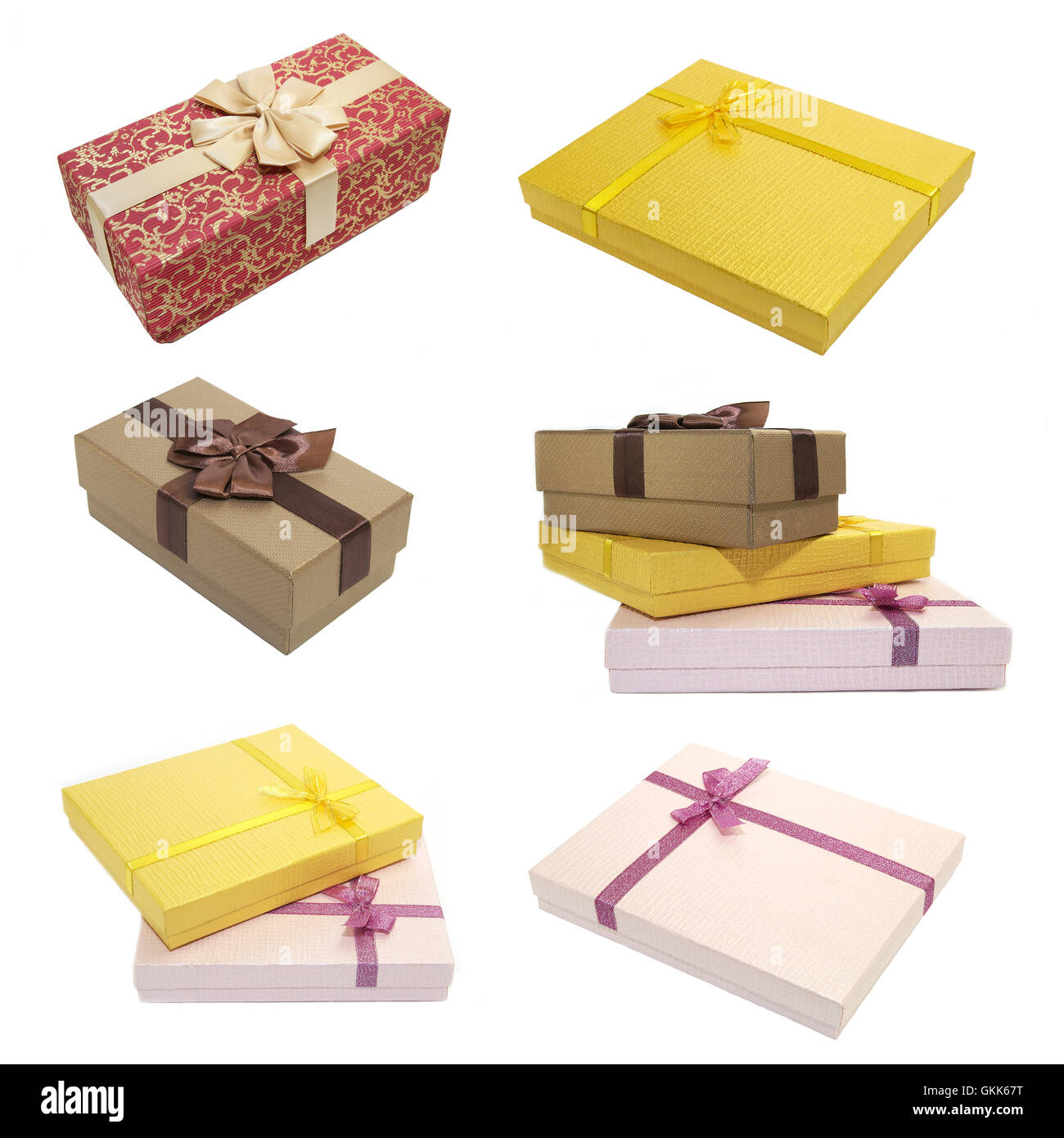 collection boxes for gifts Stock Photo Alamy