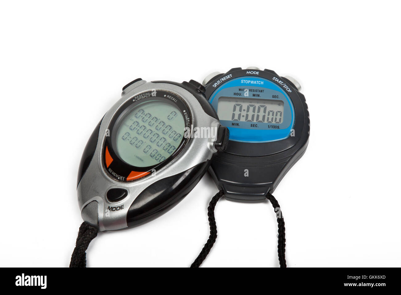 two digital stop watches Stock Photo Alamy