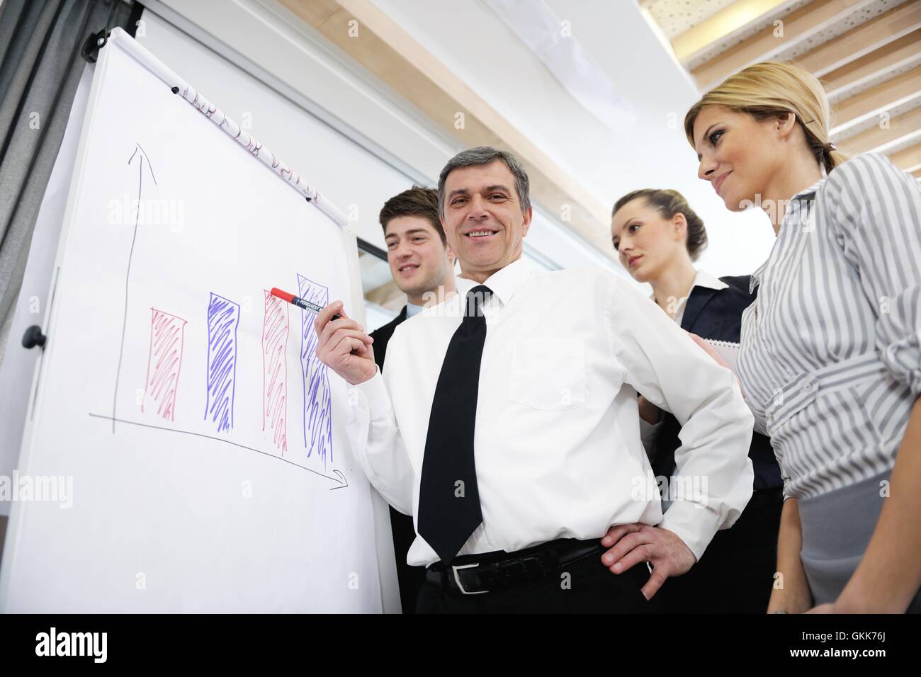 Senior business man giving a presentation Stock Photo - Alamy