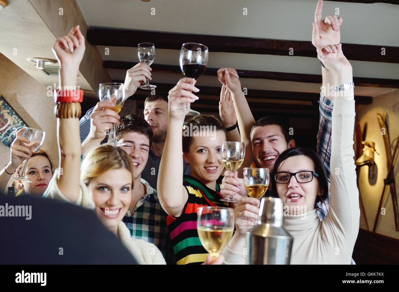 Group of happy young people Stock Photo - Alamy