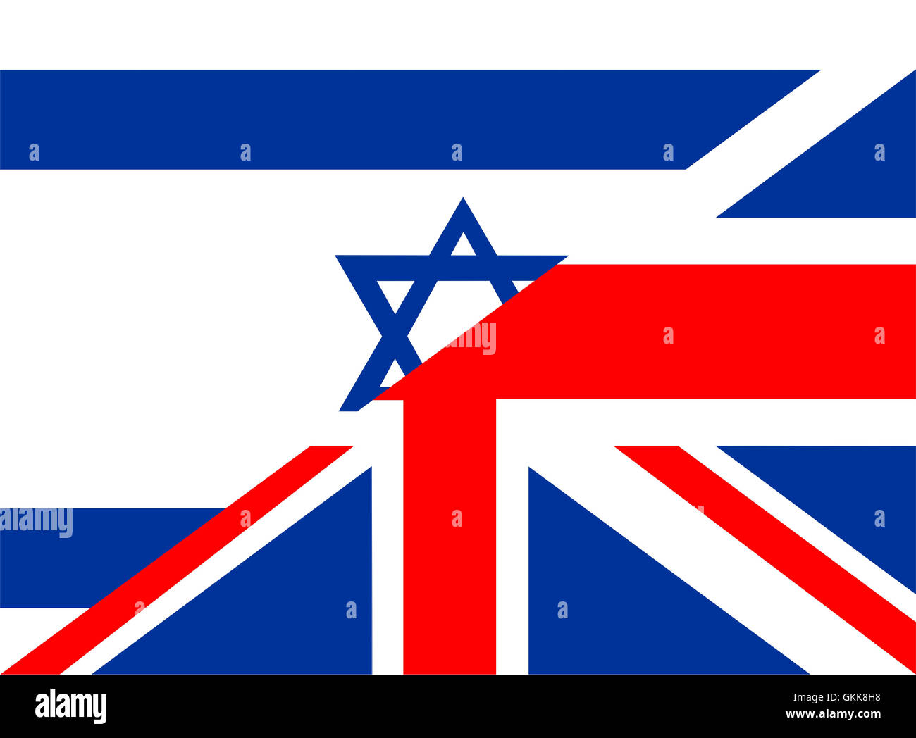uk israel flag Stock Photo
