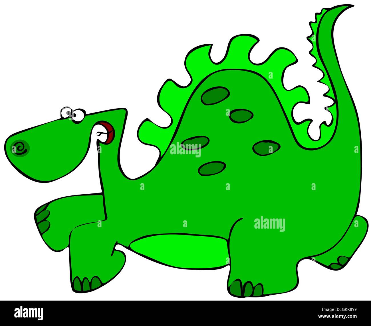 Green Dinosaur Stock Photo