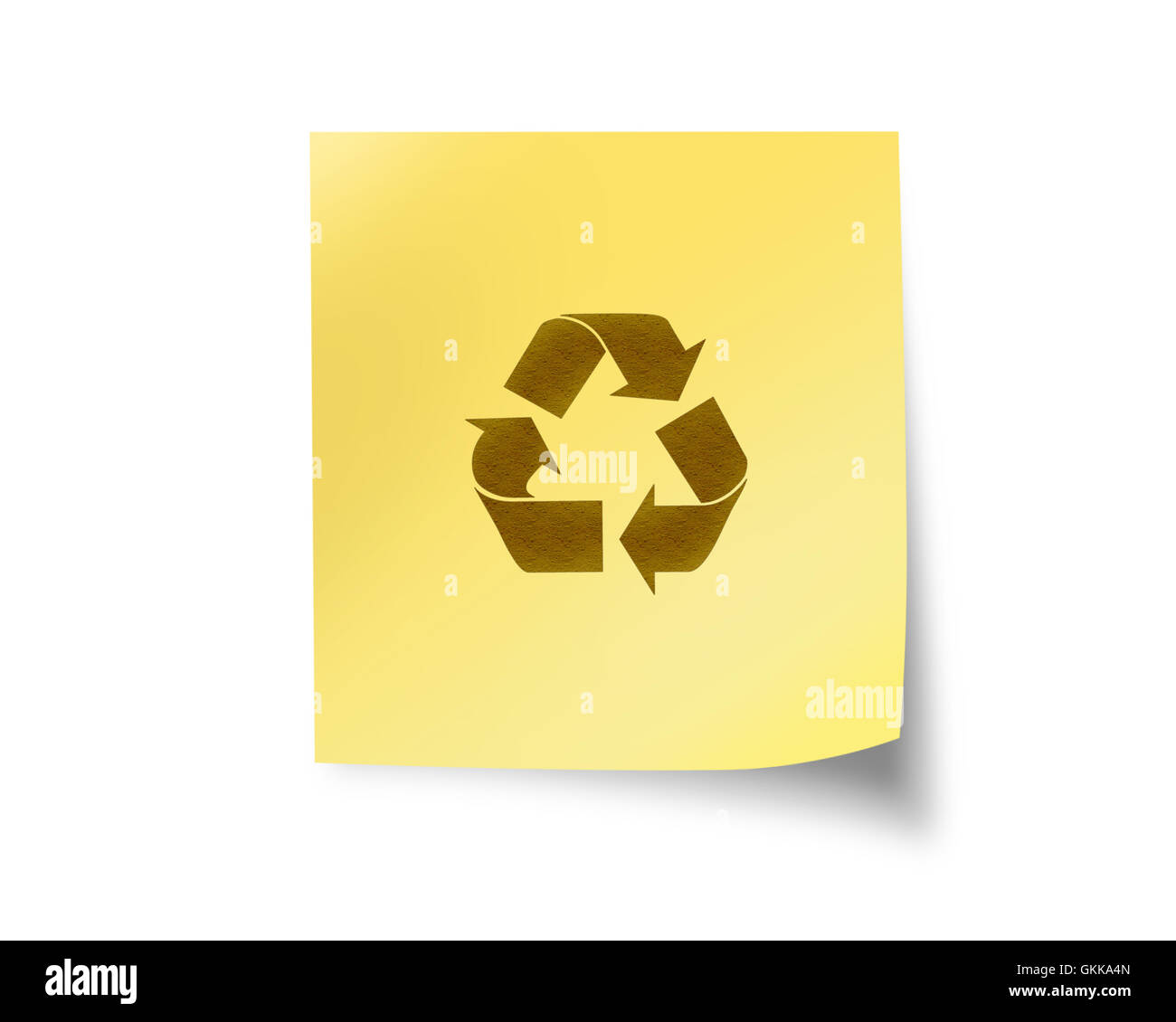 post it with recycle sign Stock Photo Alamy