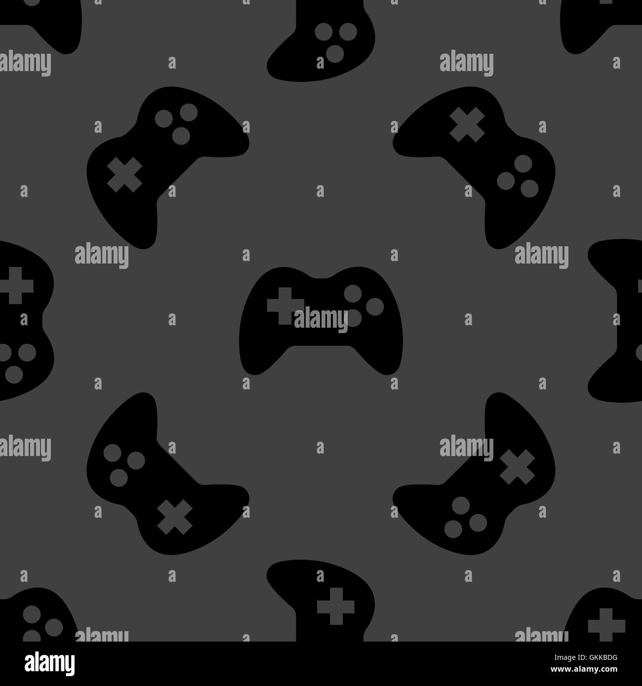 Gaming Joystick web icon. flat design. Seamless pattern Stock Vector ...