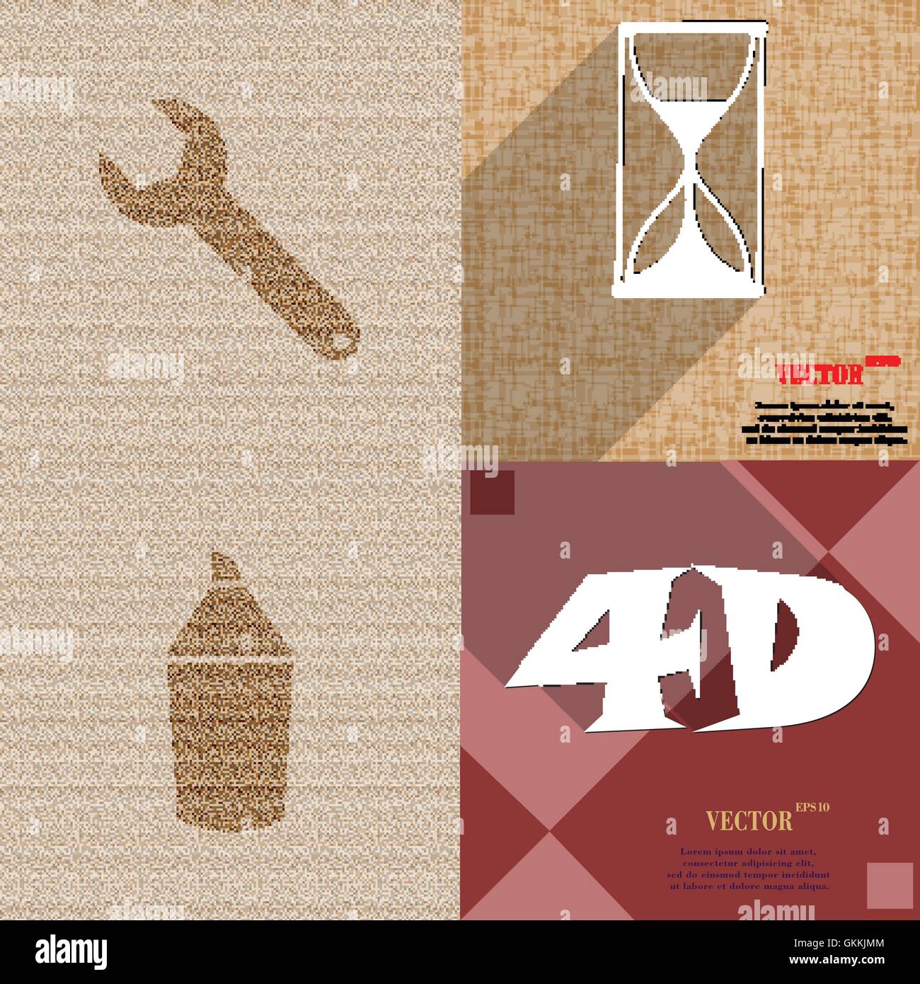 Set of abstract backgrounds with different web icons Stock Vector Image ...