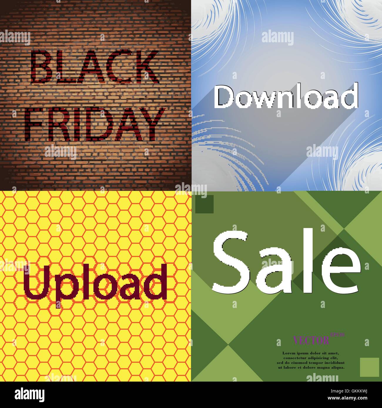 Set of the most popular web design icons on abstract background Stock ...