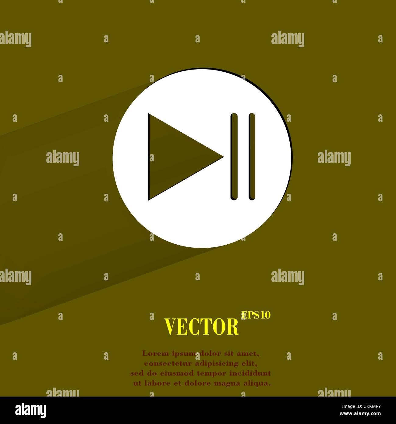 Play button icon Stock Vector Images - Alamy