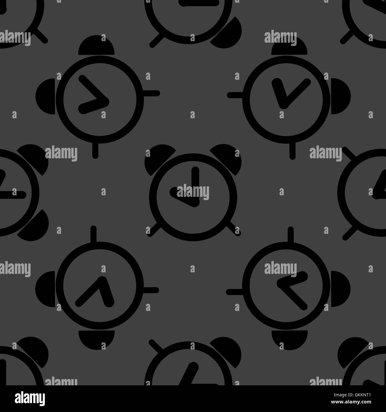 alarm clock web icon. flat design. Seamless pattern Stock Vector Image ...