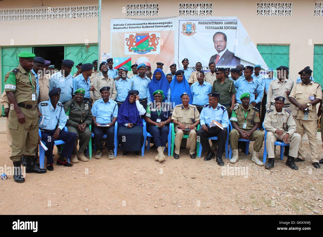 Senior Officers From Amisom Police Component And The Somali Police Force Spf Pose For A Group