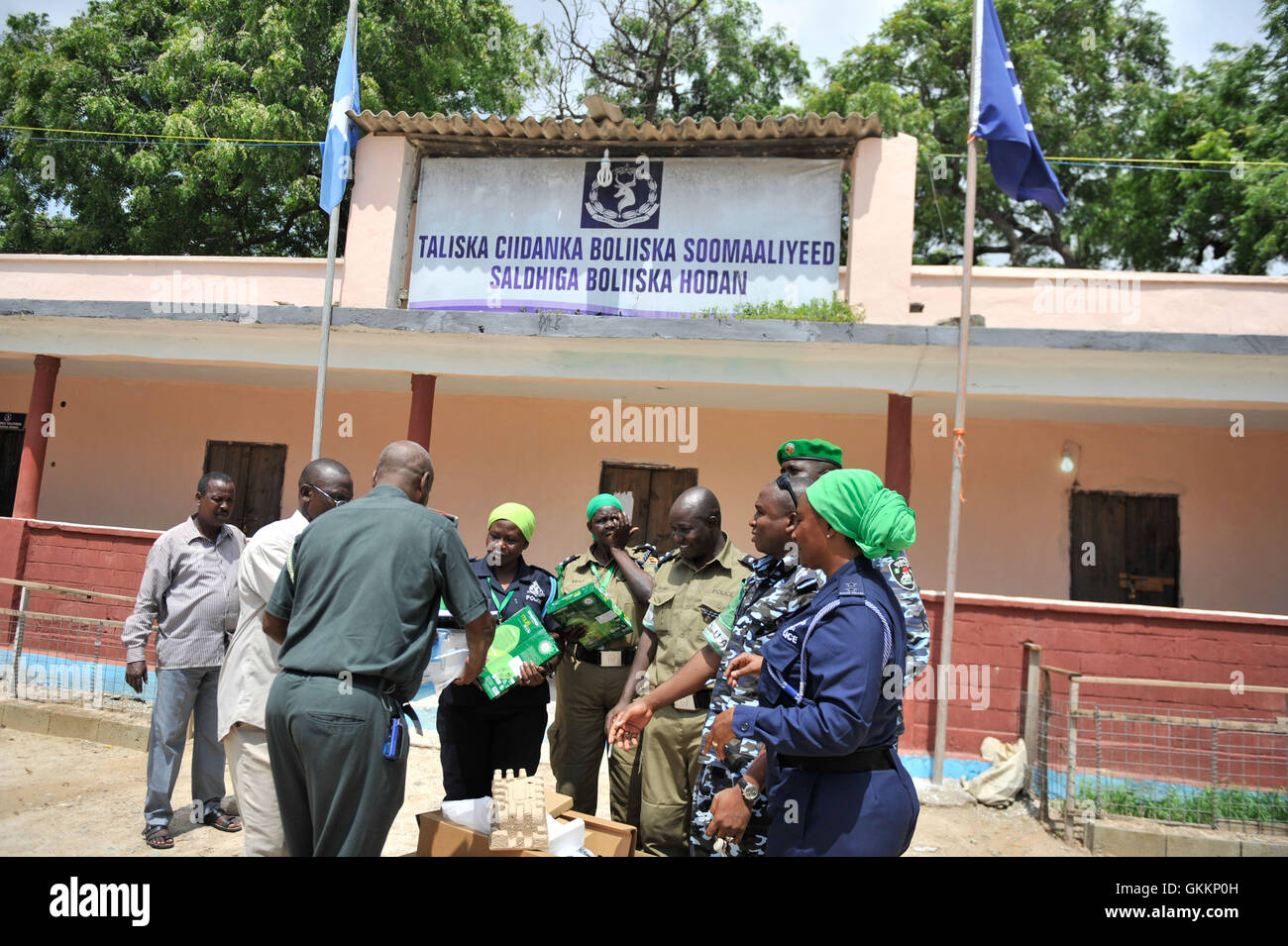 Police officers serving under the African Union Mission in Somalia