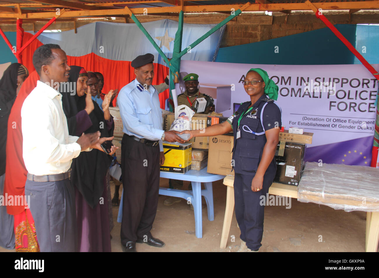 Police officers serving under the African Union Mission in Somalia