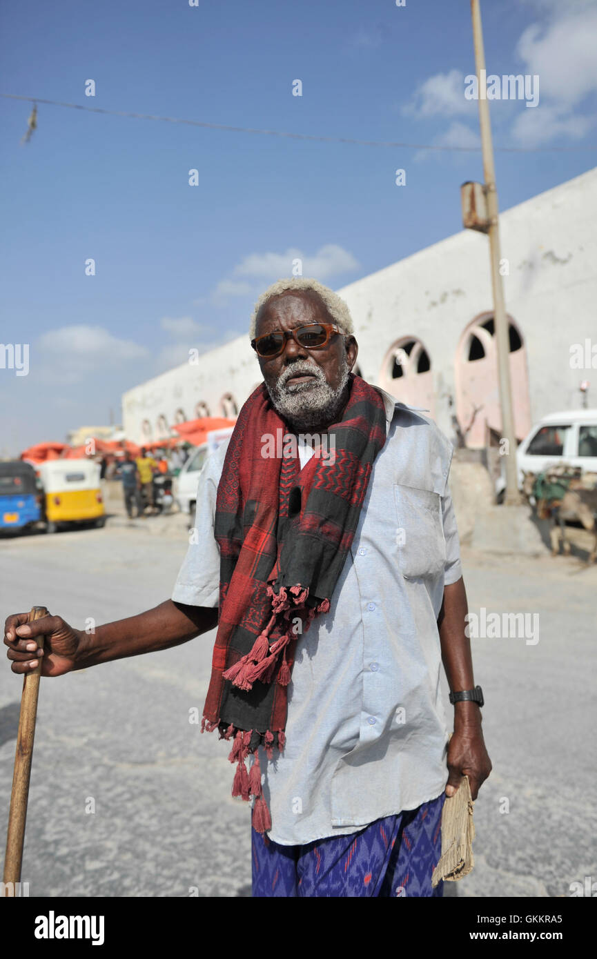 “I hope the 2016 elections will be the best that the country has ever experienced because the country in now in a better position than in the past. I hope to see the Somali children enjoy the privileges of a better future,” reflects Adan Noor Farah, an elder and resident of Mogadishu, Somalia, on February 15, 2016. AMISOM Photo / Ilyas Ahmed Stock Photo