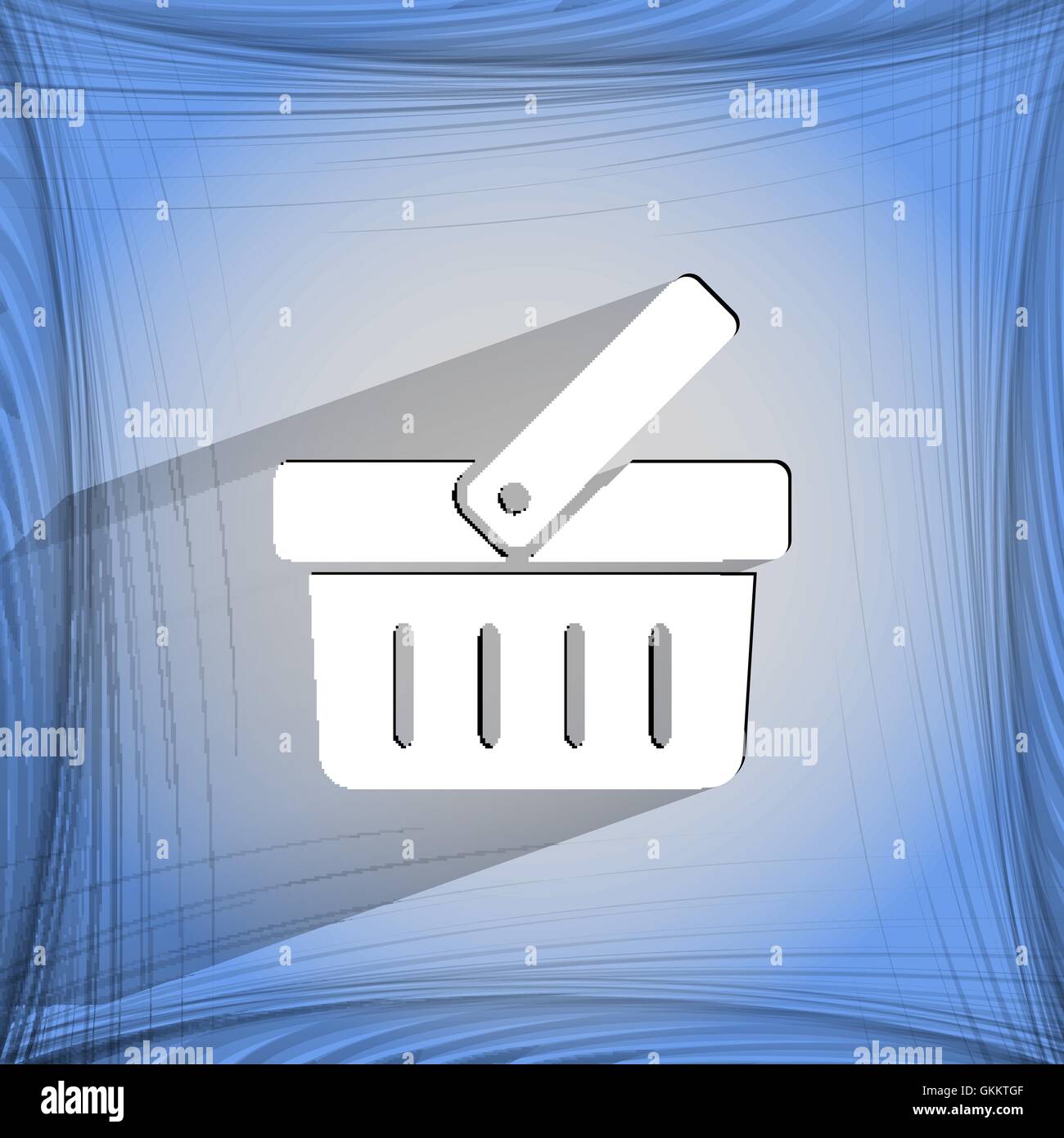 Shopping basket. Flat modern web design on a flat geometric abstract ...
