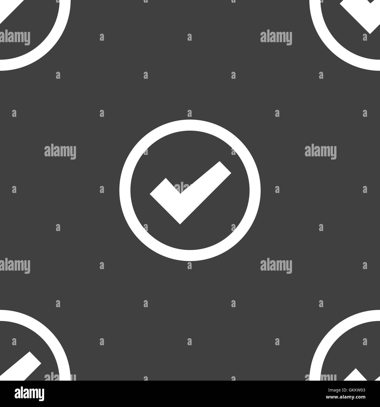 check mark web icon. flat design. Seamless pattern Stock Vector Image ...