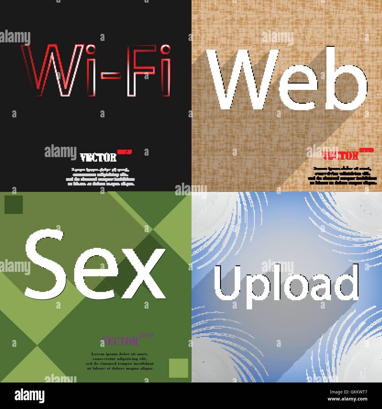 Set of the most popular web design icons on abstract background Stock ...