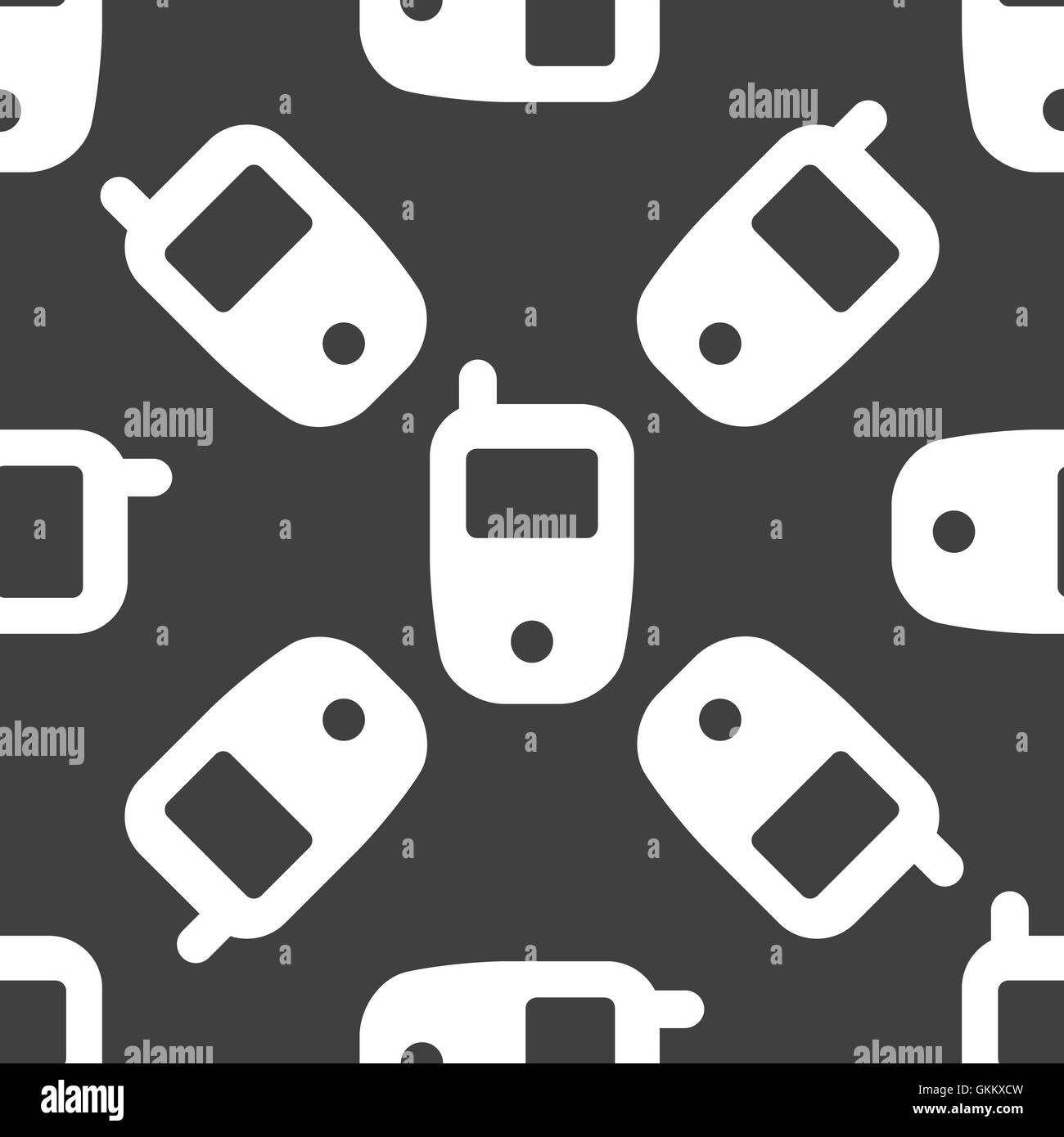 Mobile phone web icon. flat design. Seamless pattern Stock Vector Image ...