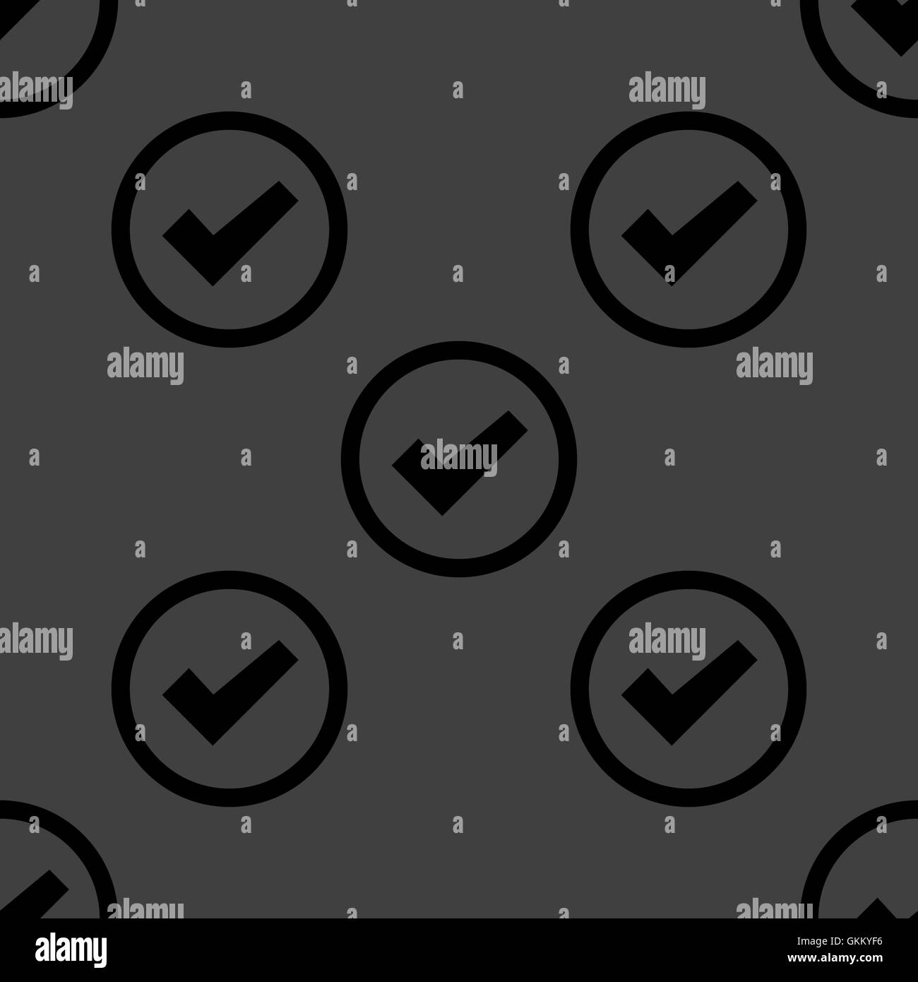 check mark web icon. flat design. Seamless pattern Stock Vector Image ...