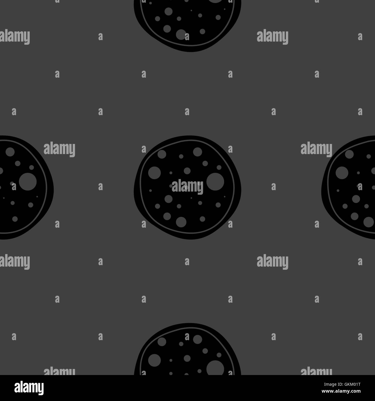 Pizza web icon. flat design. Seamless gray pattern Stock Vector Image ...
