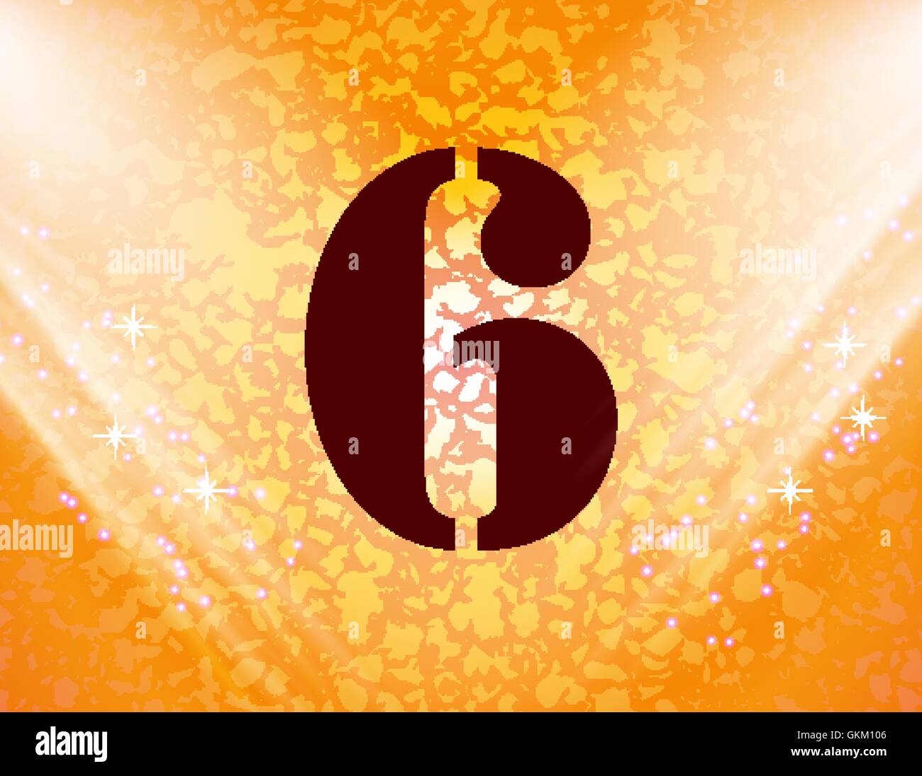 number six icon symbol Flat modern web design with long shadow and ...