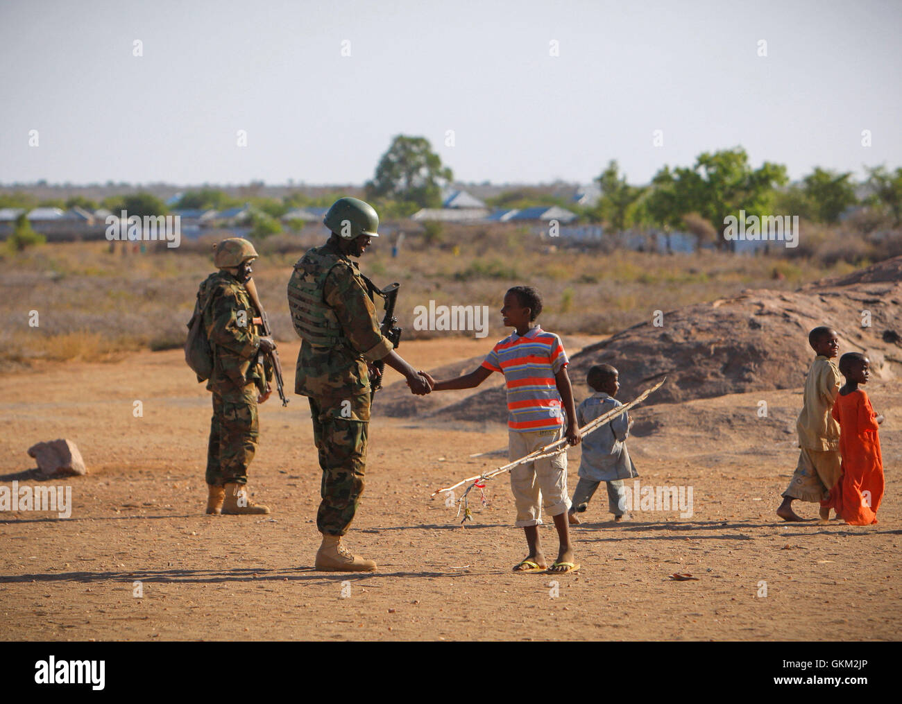 SOMALIA, Buur-Hakba: In a photograph taken and released by the African
