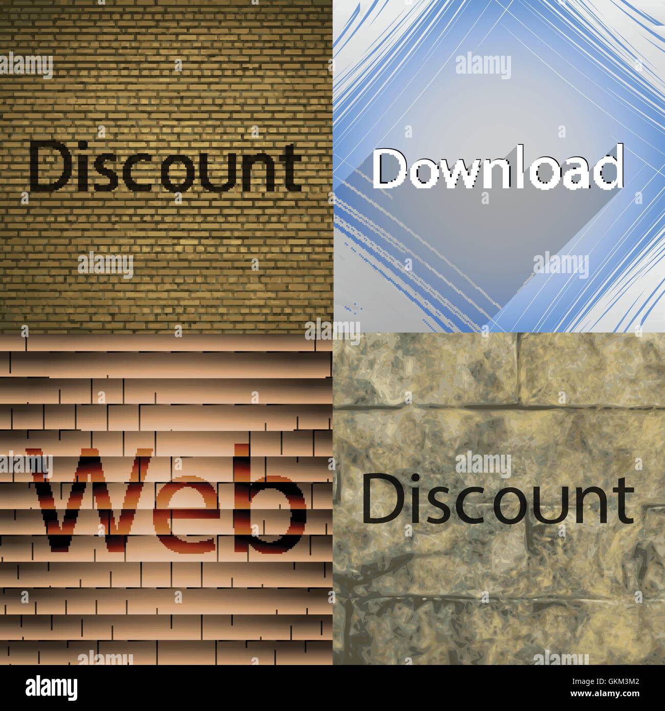 Set of the most popular web design icons on abstract background Stock ...