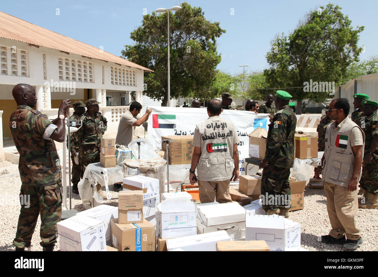 Medical equipment donated by the United Arab Emirates is delivered to