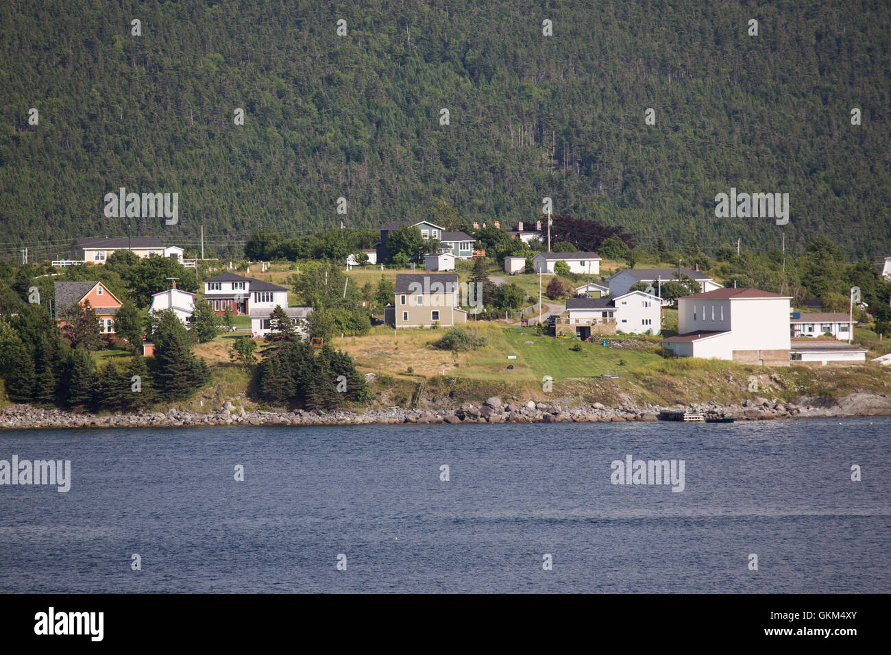 Heart's Content in Newfoundland and Labrador, Canada. Houses overlook the bay Stock Photo Alamy
