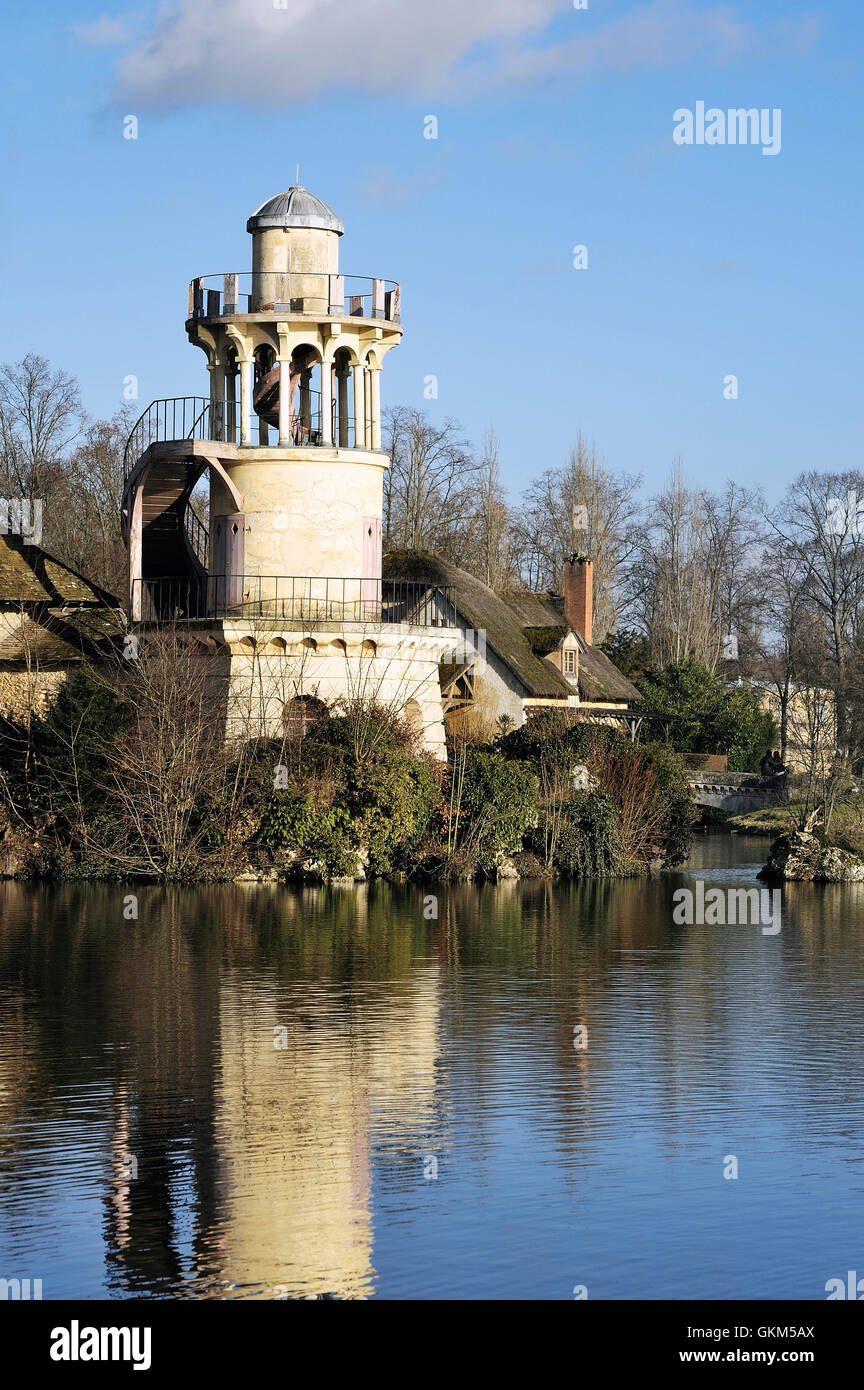 Queen's Hamlet in the park of the castle of Versailles Stock Photo Alamy