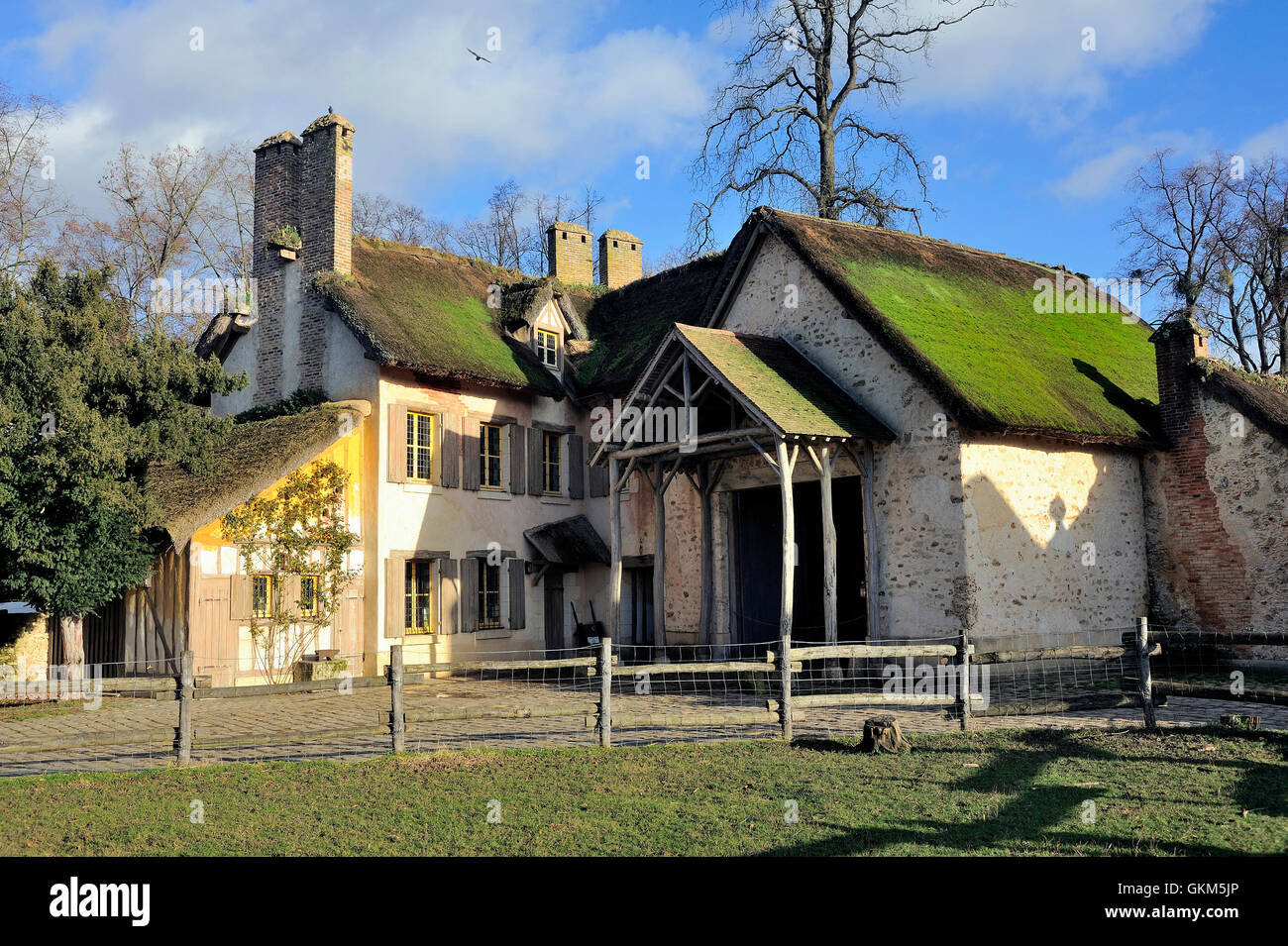 Queen's Hamlet in the park of the castle of Versailles Stock Photo Alamy