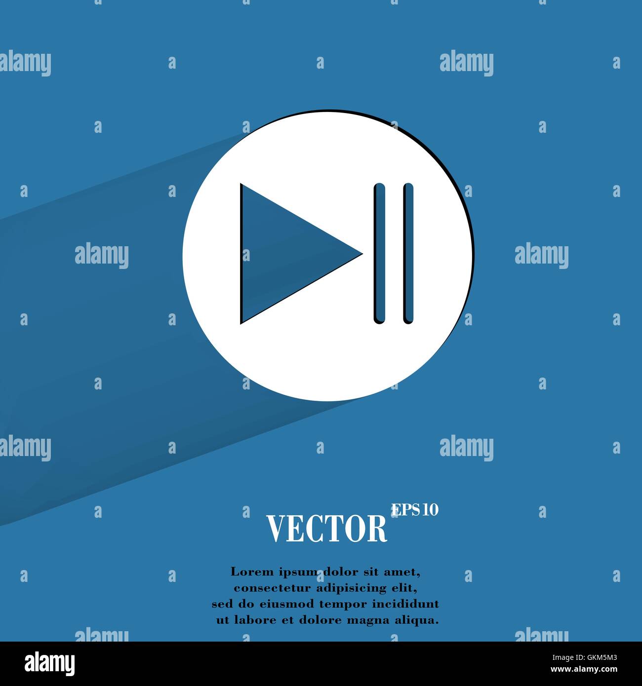 Play button web icon, flat design Stock Vector Image & Art - Alamy