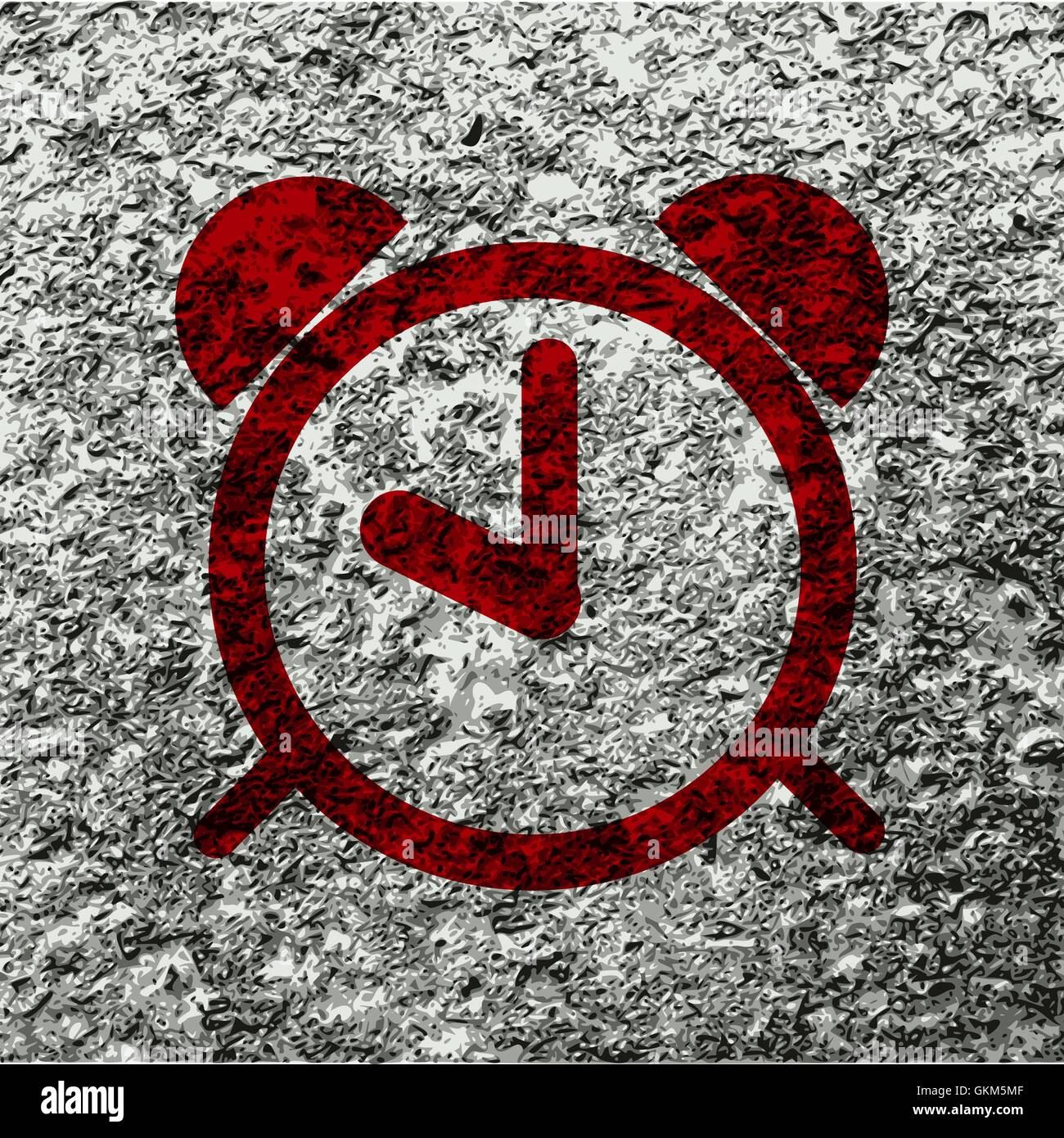 alarm clock. Flat modern web button and space for your text Stock