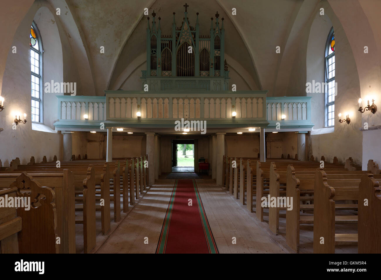Interior of Mihkli Church in Pärnu County. Estonia Baltic States EU Stock Photo