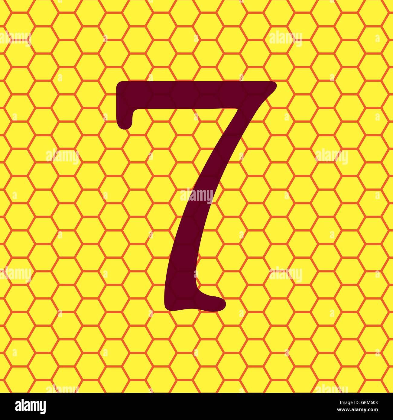 number seven icon symbol Flat modern web design with long shadow and ...