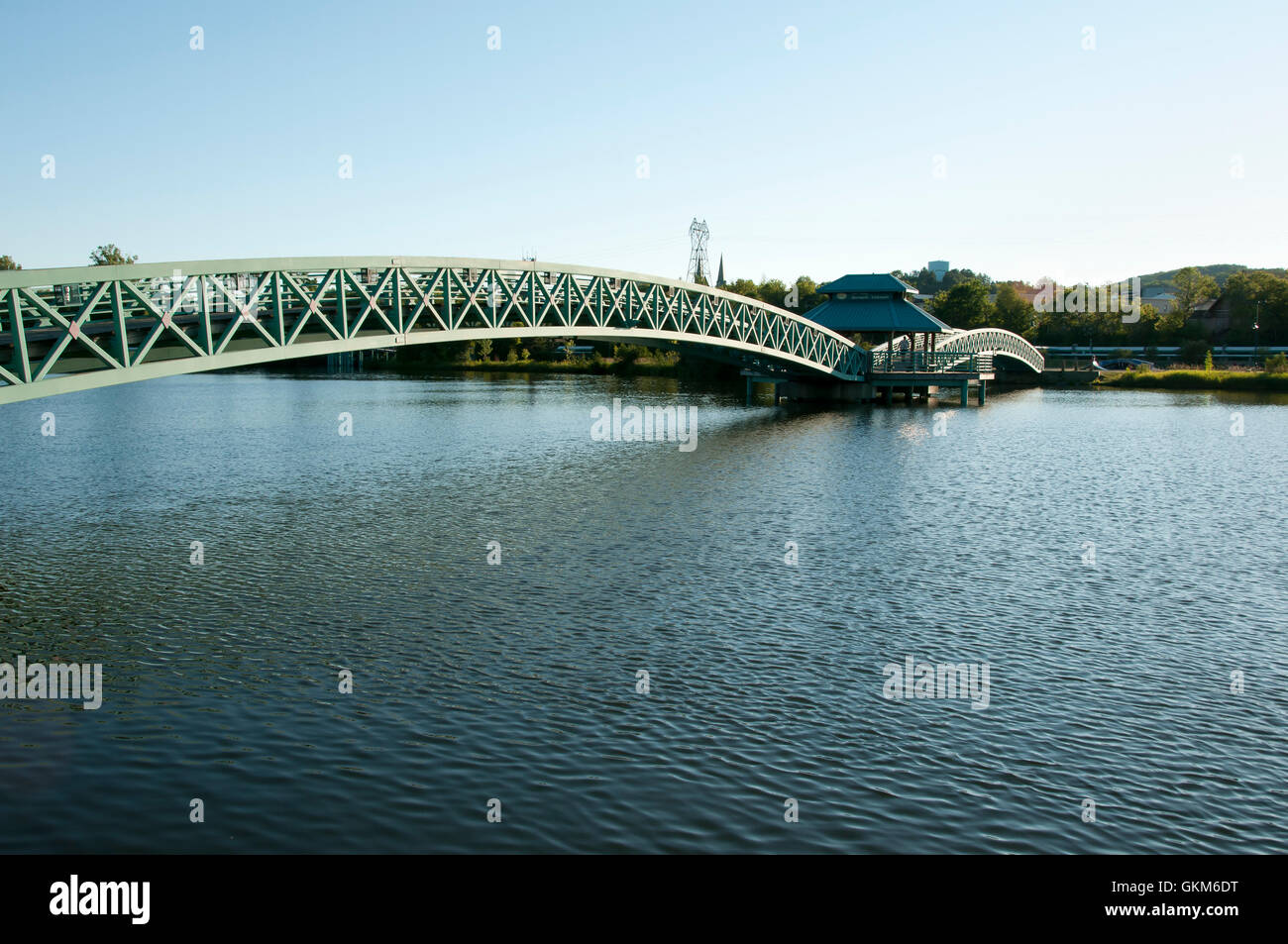 Bernard Valcourt Bridge - Edmundston - New Brunswick Stock Photo