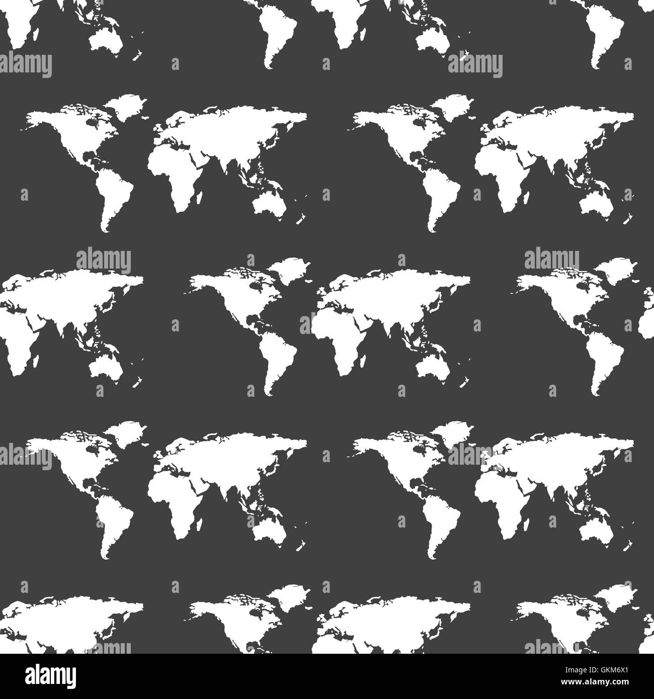 World map web icon. flat design. Seamless gray pattern Stock Vector ...