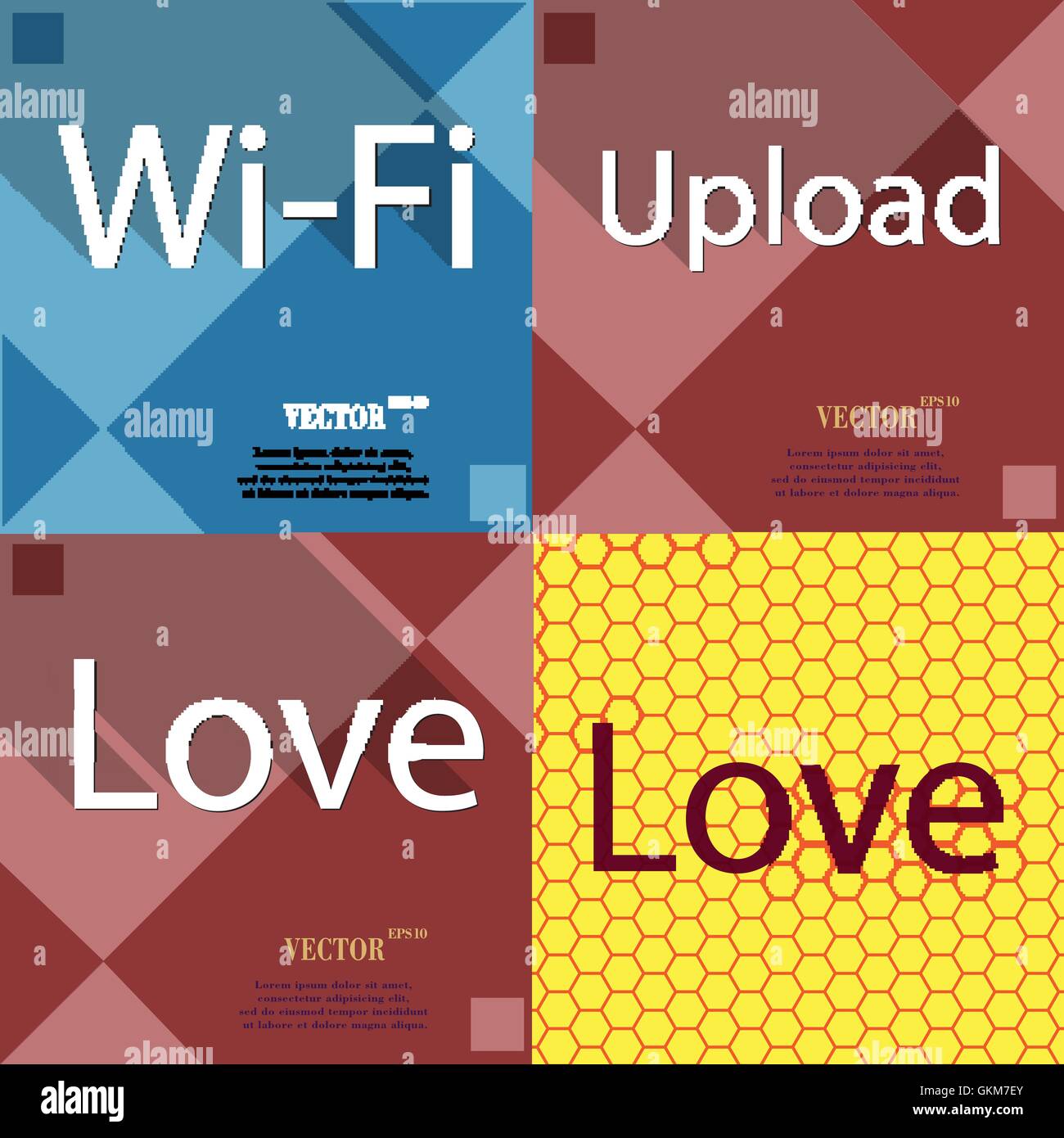 Set of the most popular web design icons on abstract background Stock ...
