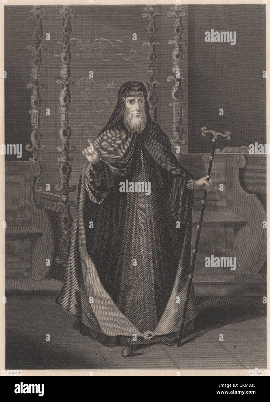 Greek Ecumenical Patriarch of Constantinople, 18C. Eastern Orthodox Church, 1840 Stock Photo