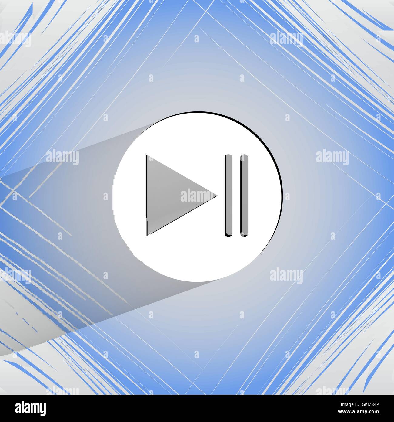 Play button web icon on a flat geometric abstract background Stock ...