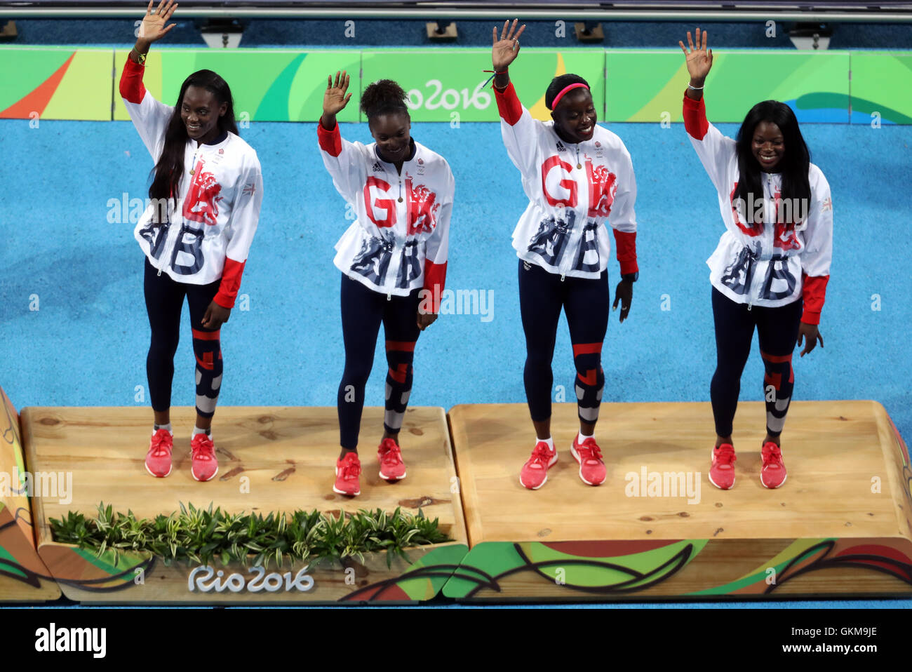 Great Britain S 4x100m Relay Team Prior To Receiving Their Bronze
