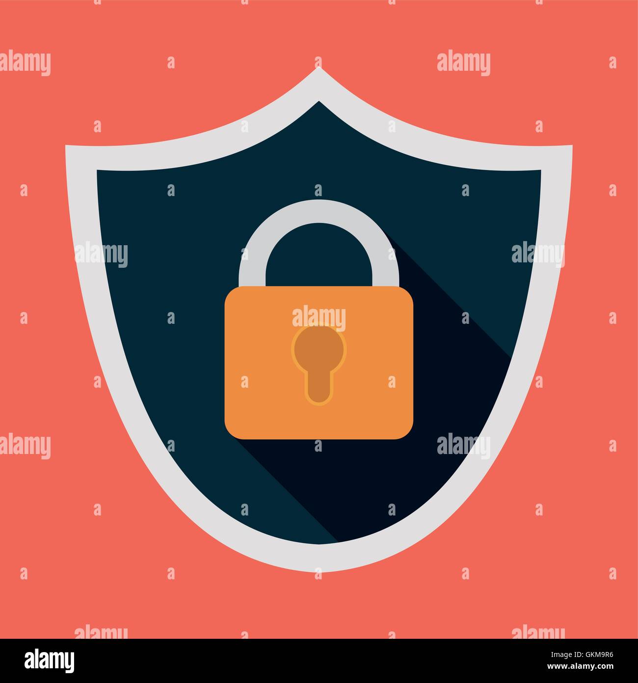 shield padlock cyber security system design Stock Vector Image & Art ...