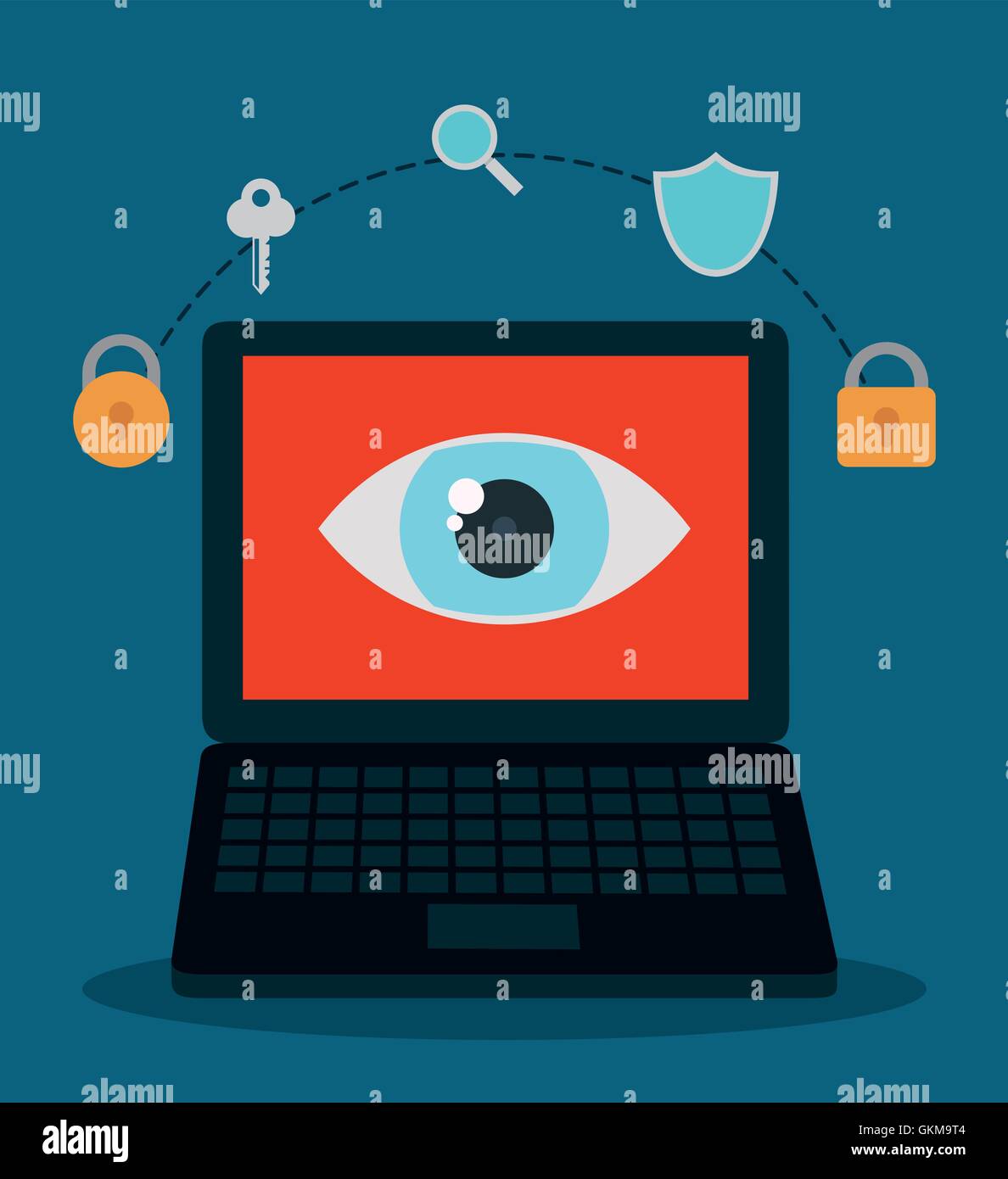 laptop cyber security system design Stock Vector Image & Art - Alamy