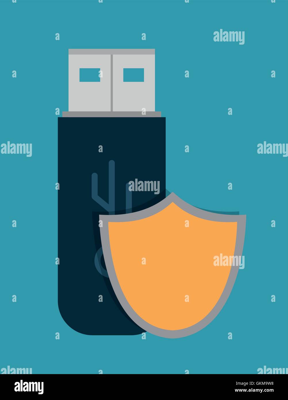 Vector Usb Protection Bundle Usb shield cyber security hi-res stock photography and images - Alamy