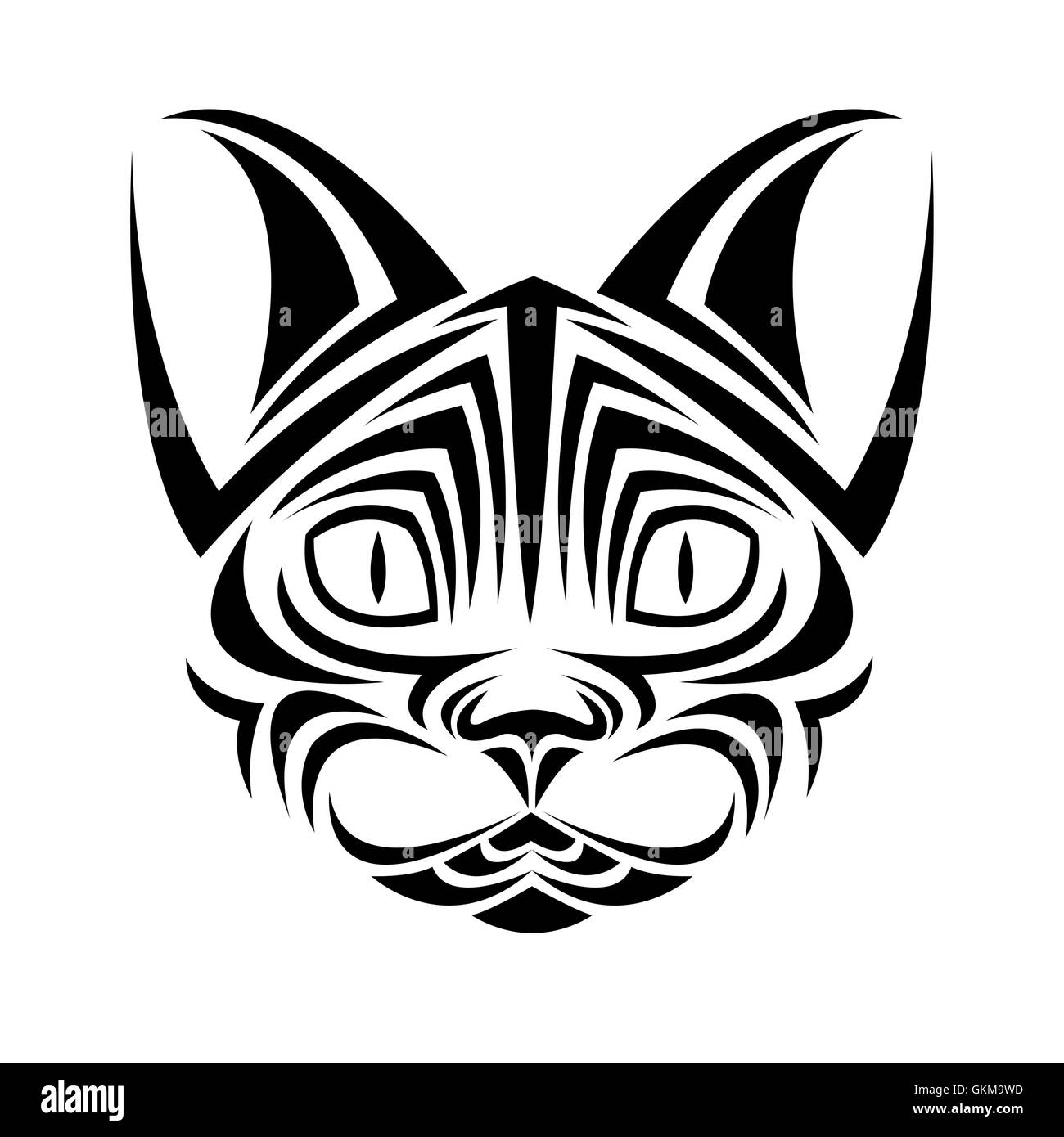 cat tattoo animal design Stock Vector Image & Art - Alamy